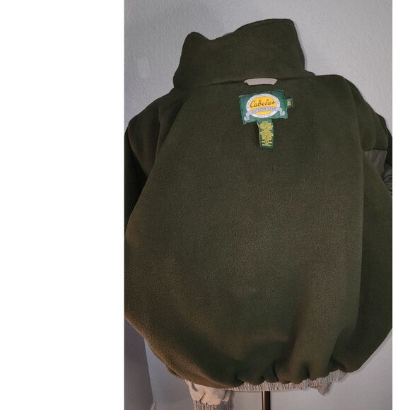 Cabela's Polartec Light Green Fleece Lined Bomber Jacket Size XL - Picture 6 of 8